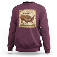 United States Without Illegal Aliens Sweatshirt Native Land Map