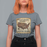 United States Without Illegal Aliens T Shirt For Women Native Land Map