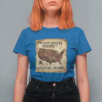 United States Without Illegal Aliens T Shirt For Women Native Land Map