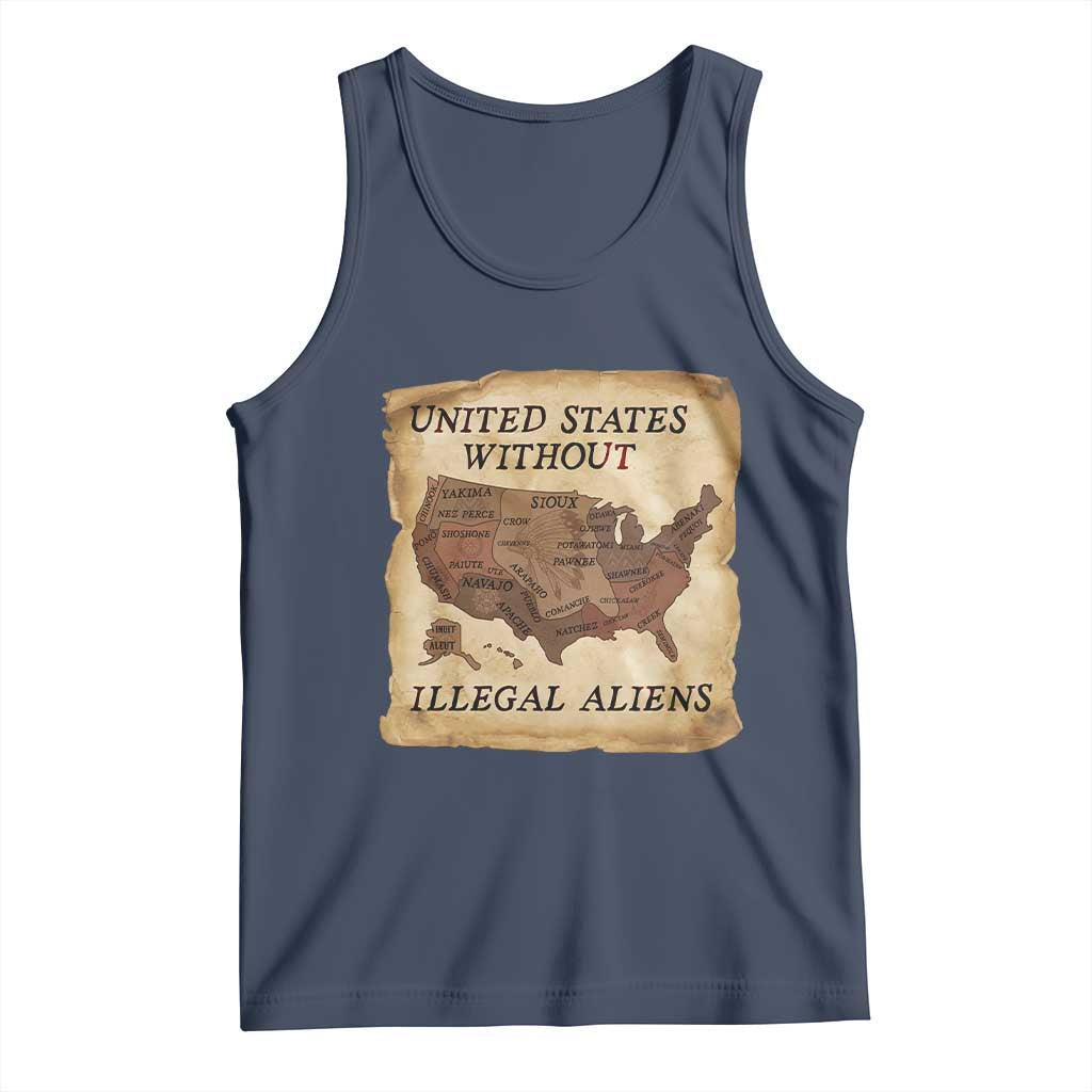 United States Without Illegal Aliens Tank Top Native Land Map