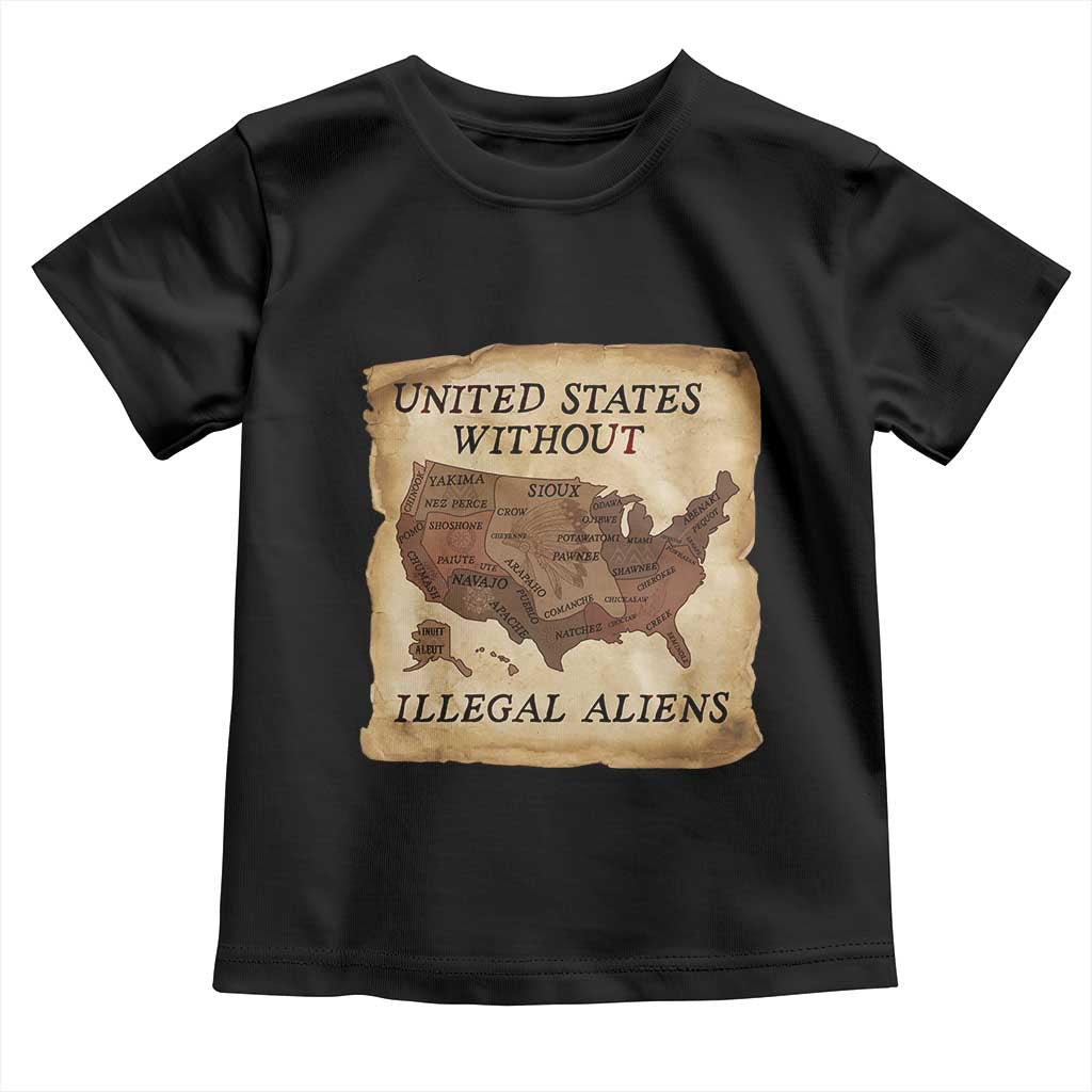 United States Without Illegal Aliens Toddler T Shirt Native Land Map