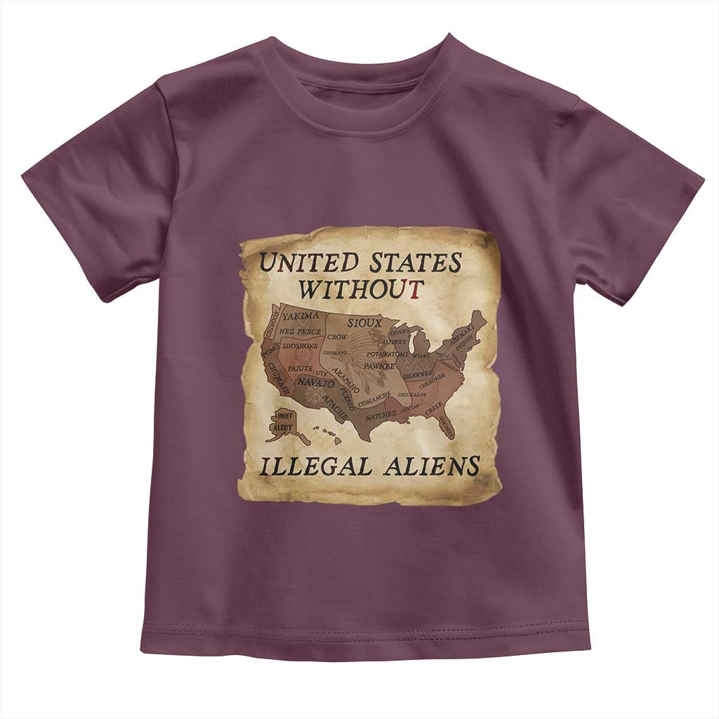 United States Without Illegal Aliens Toddler T Shirt Native Land Map