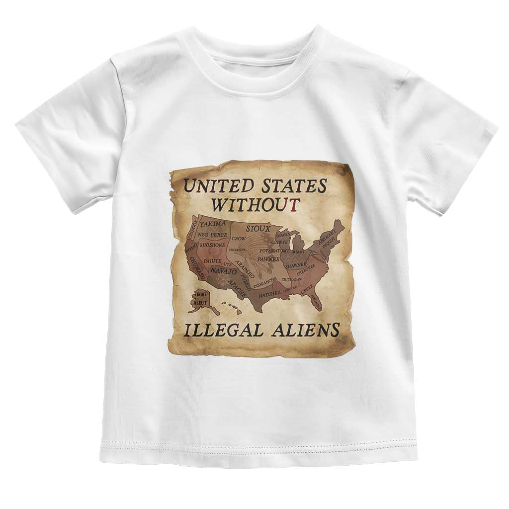 United States Without Illegal Aliens Toddler T Shirt Native Land Map