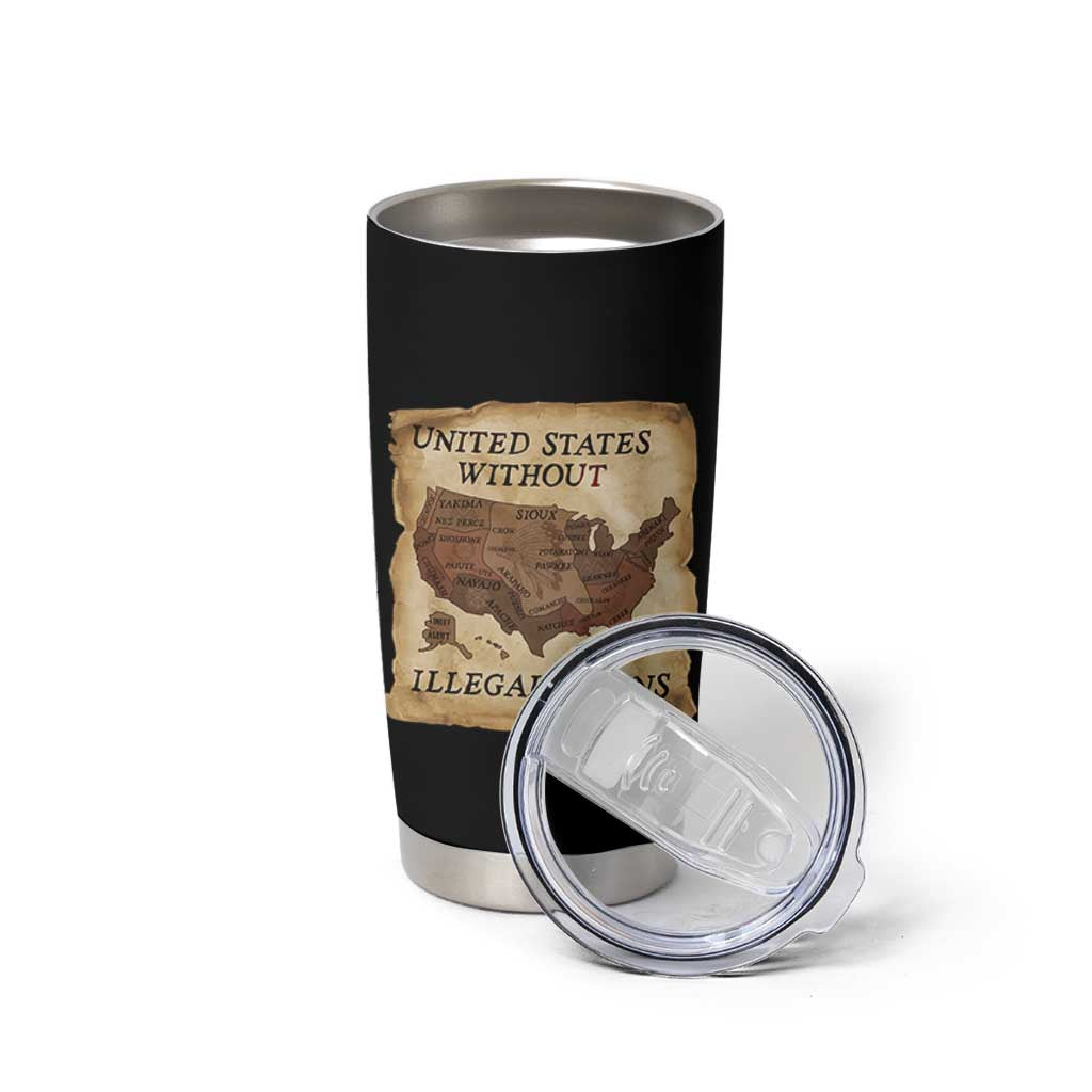 United States Without Illegal Aliens Tumbler Cup Native Land Map