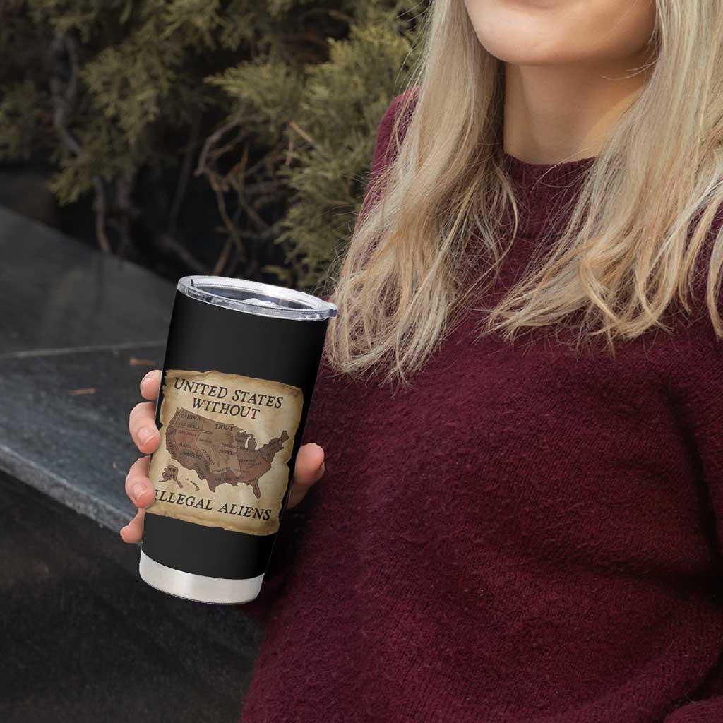 United States Without Illegal Aliens Tumbler Cup Native Land Map