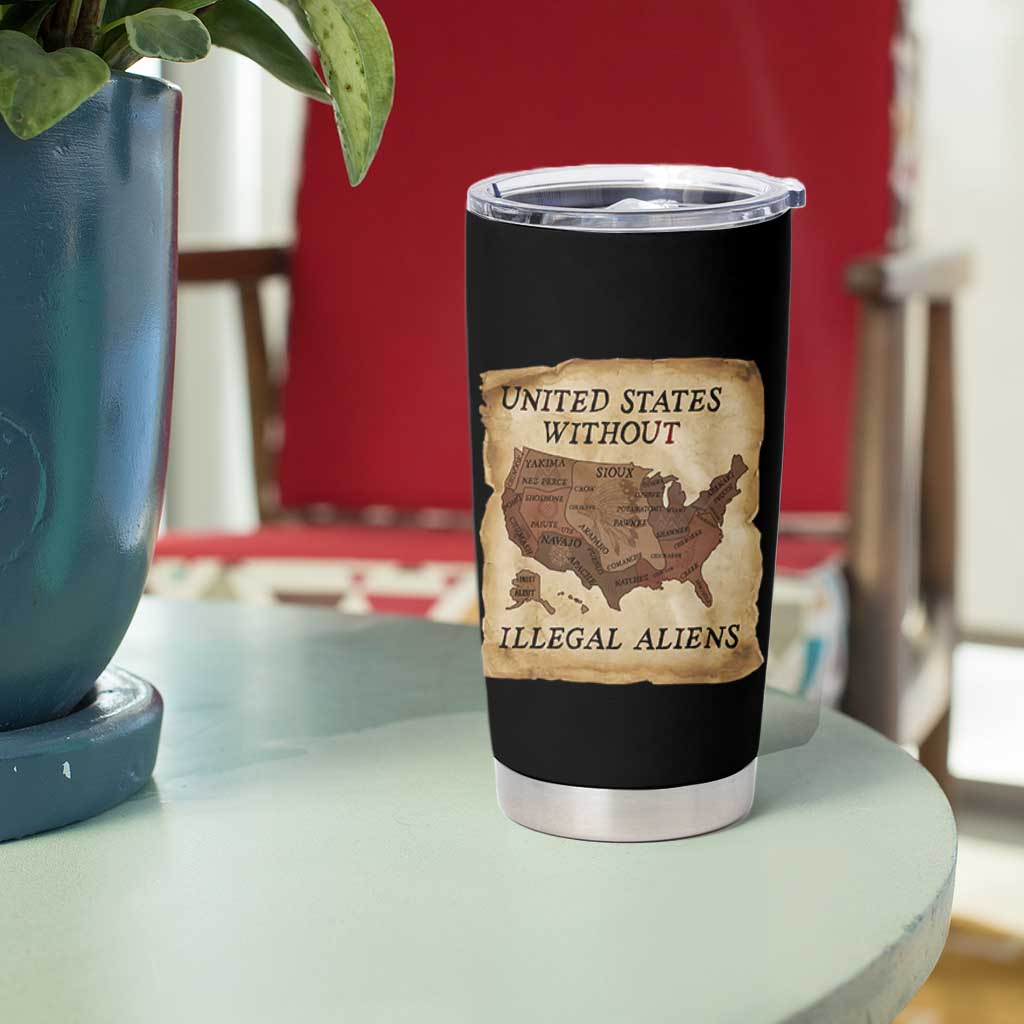 United States Without Illegal Aliens Tumbler Cup Native Land Map