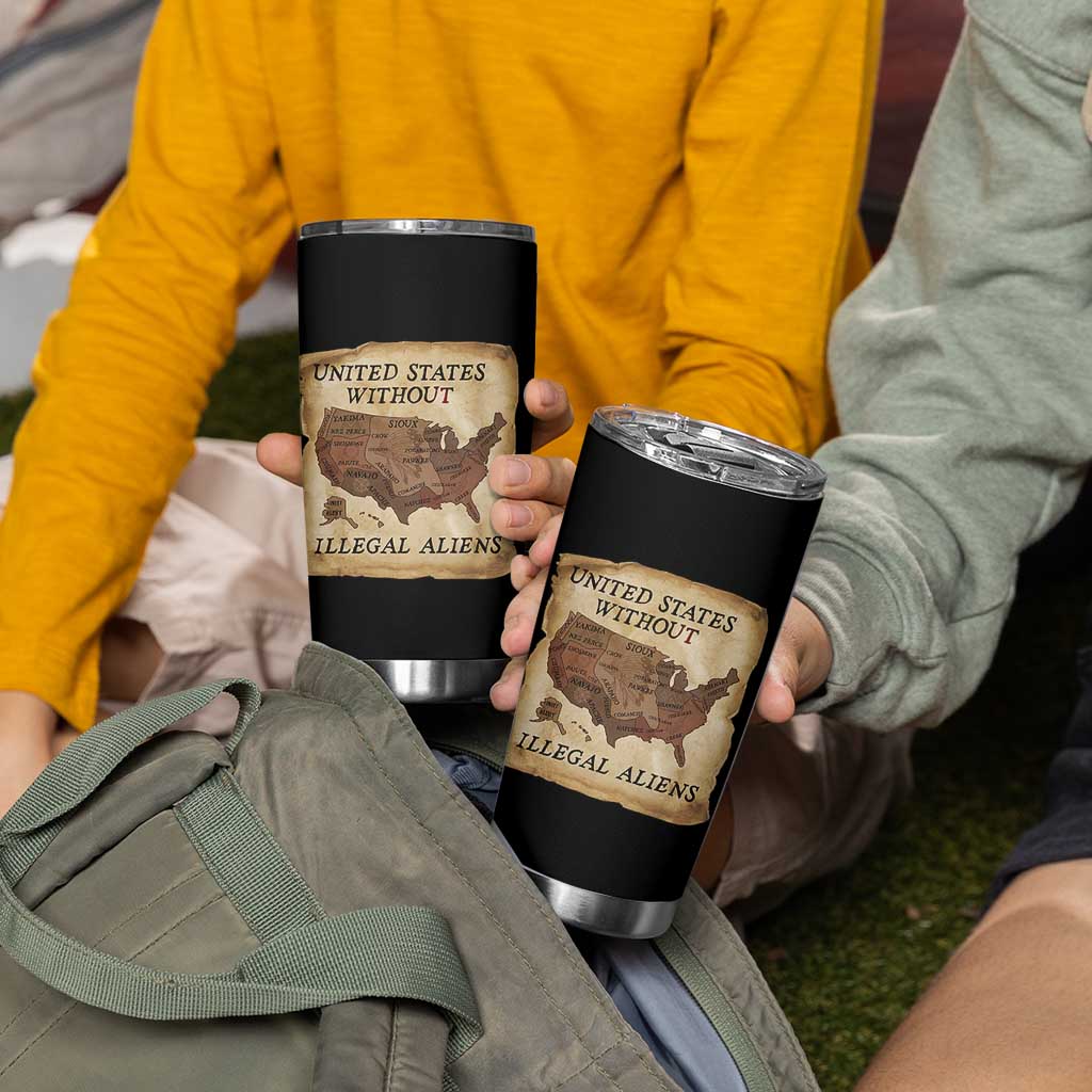 United States Without Illegal Aliens Tumbler Cup Native Land Map