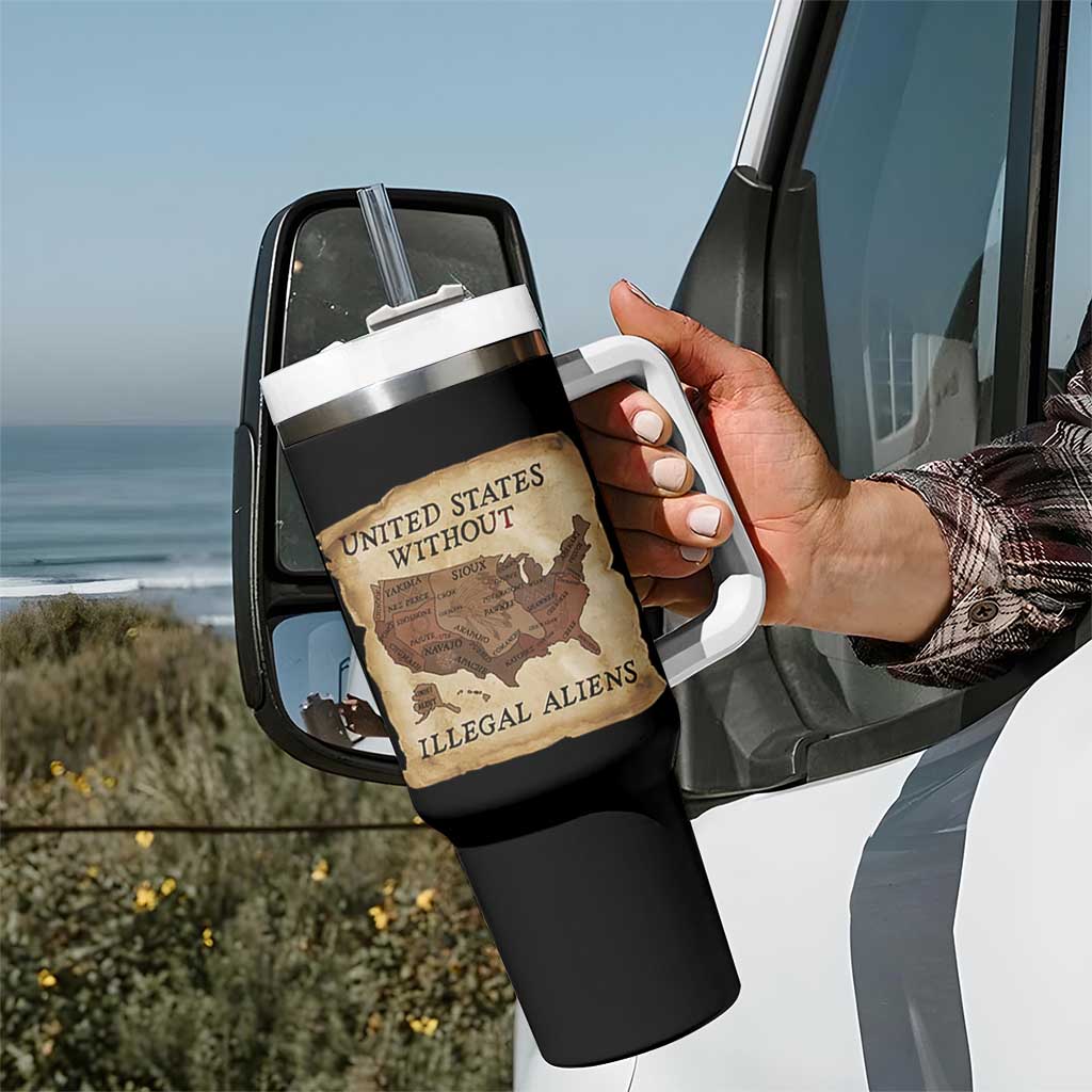 United States Without Illegal Aliens Tumbler With Handle Native Land Map