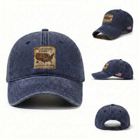 United States Without Illegal Aliens Washed Cotton Baseball Cap Native Land Map