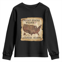 United States Without Illegal Aliens Youth Sweatshirt Native Land Map