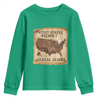 United States Without Illegal Aliens Youth Sweatshirt Native Land Map