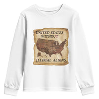 United States Without Illegal Aliens Youth Sweatshirt Native Land Map