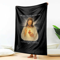 Jesus Christian Christmas Throw Blanket Cross Bible Verse Inspirational - Wonder Print Shop