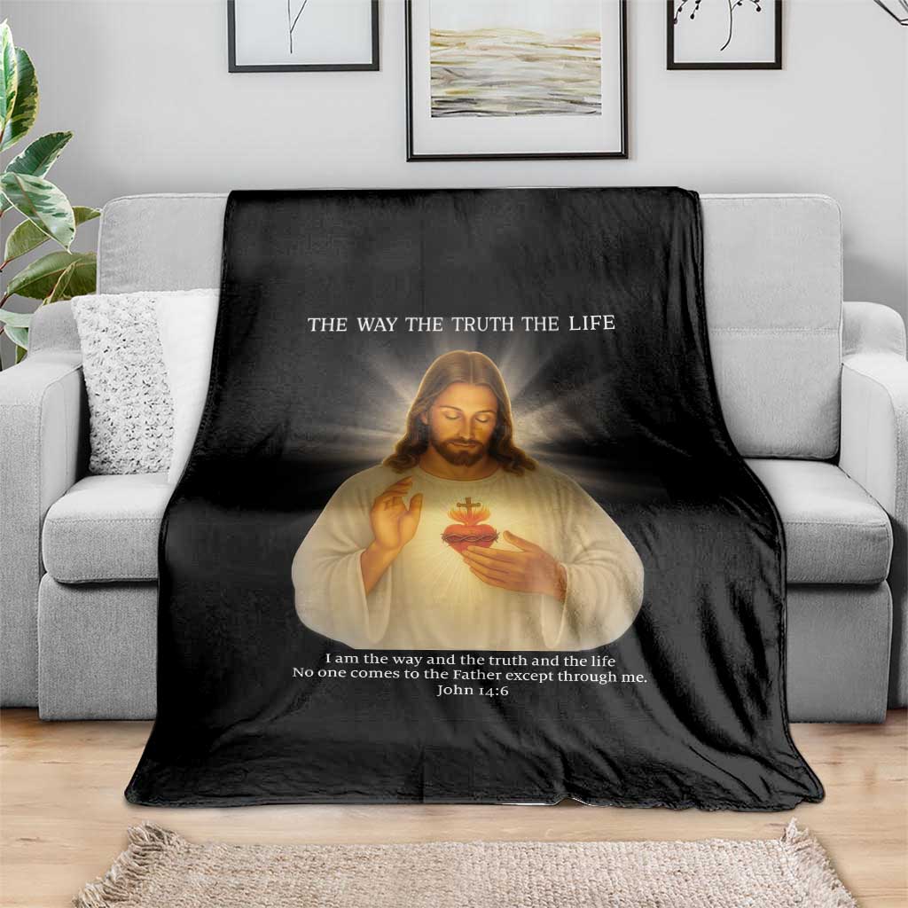 Jesus Christian Christmas Throw Blanket Cross Bible Verse Inspirational - Wonder Print Shop