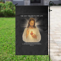 Jesus Christian Christmas Garden Flag Cross Bible Verse Inspirational - Wonder Print Shop