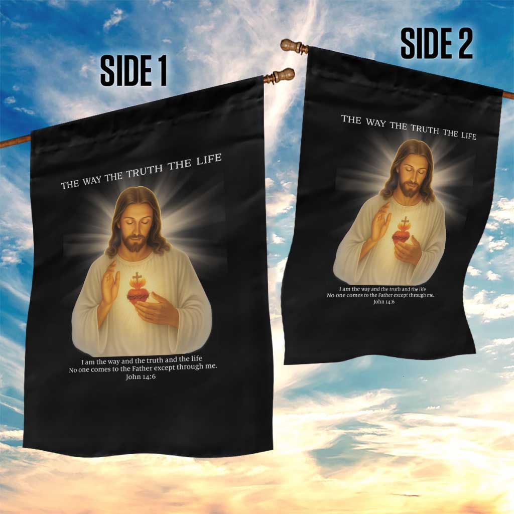 Jesus Christian Christmas Garden Flag Cross Bible Verse Inspirational - Wonder Print Shop
