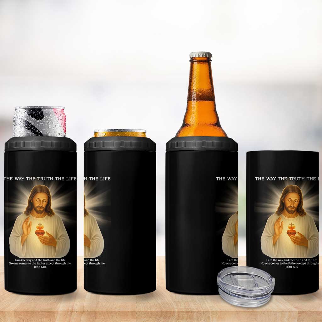 Jesus Christian Christmas 4 in 1 Can Cooler Tumbler Cross Bible Verse Inspirational - Wonder Print Shop