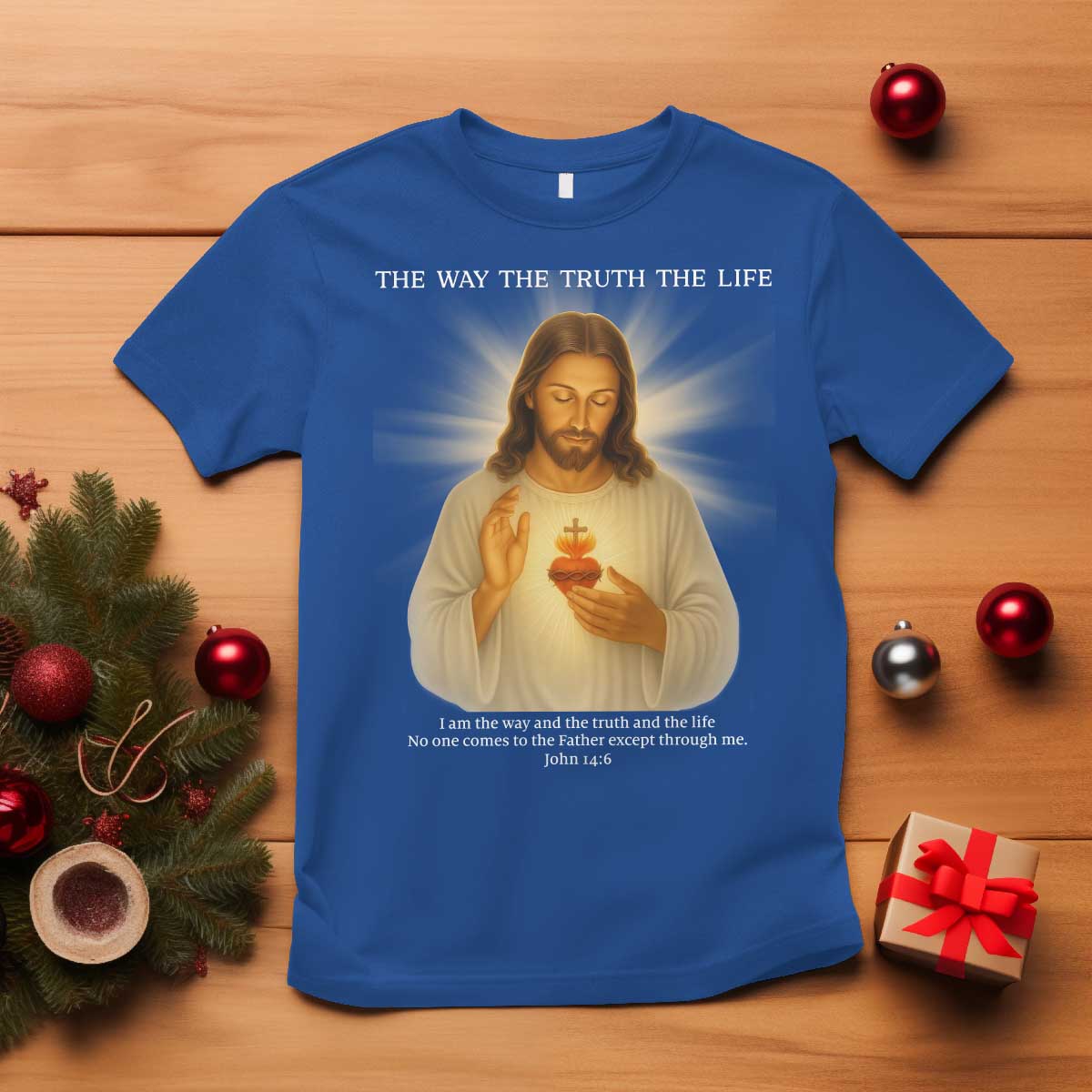 Jesus Christian Christmas T Shirt Cross Bible Verse Inspirational - Wonder Print Shop