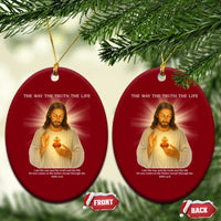 Jesus Christian Xmas Ceramic Ornament Cross Bible Verse Inspirational - Wonder Print Shop