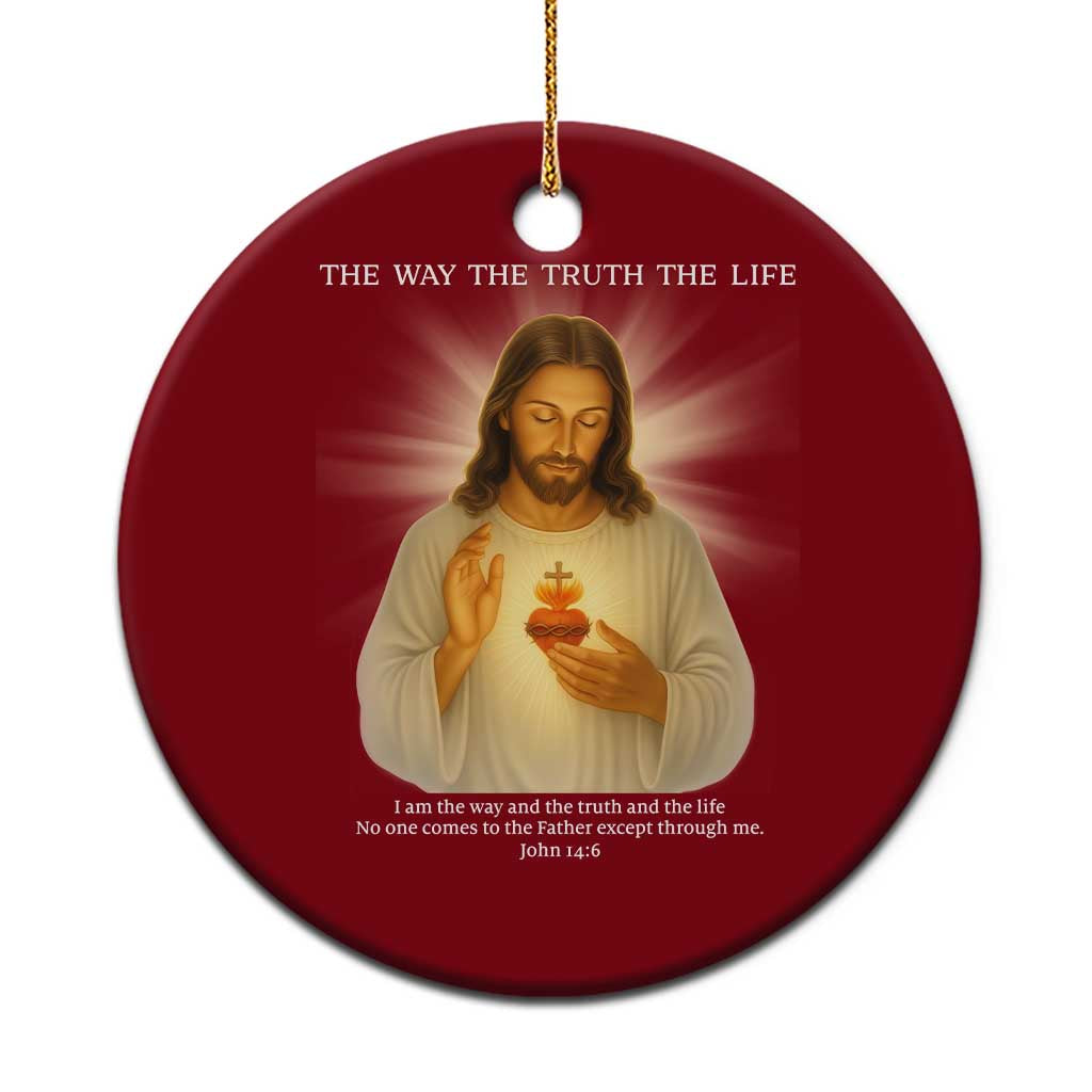 Jesus Christian Xmas Ceramic Ornament Cross Bible Verse Inspirational - Wonder Print Shop