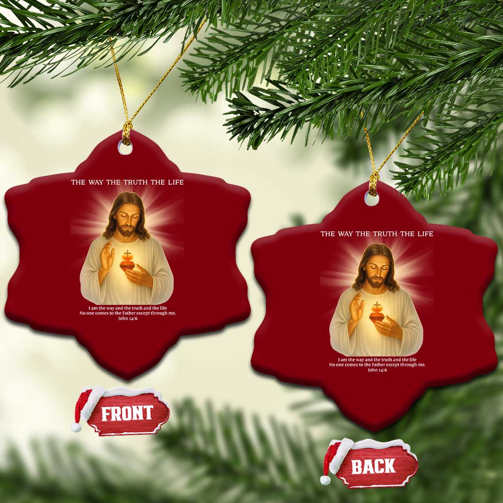 Jesus Christian Xmas Ceramic Ornament Cross Bible Verse Inspirational - Wonder Print Shop