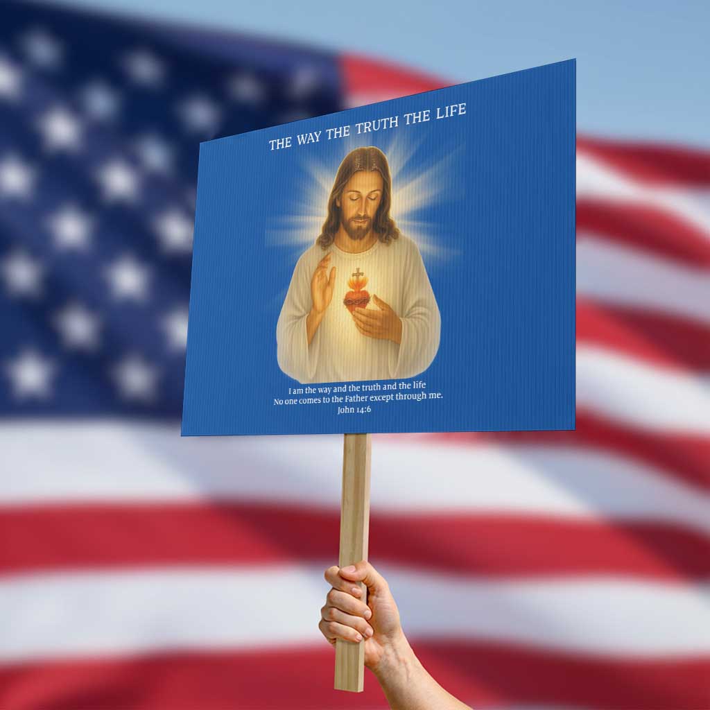 Jesus Christian Christmas Protest Sign Cross Bible Verse Inspirational - Wonder Print Shop