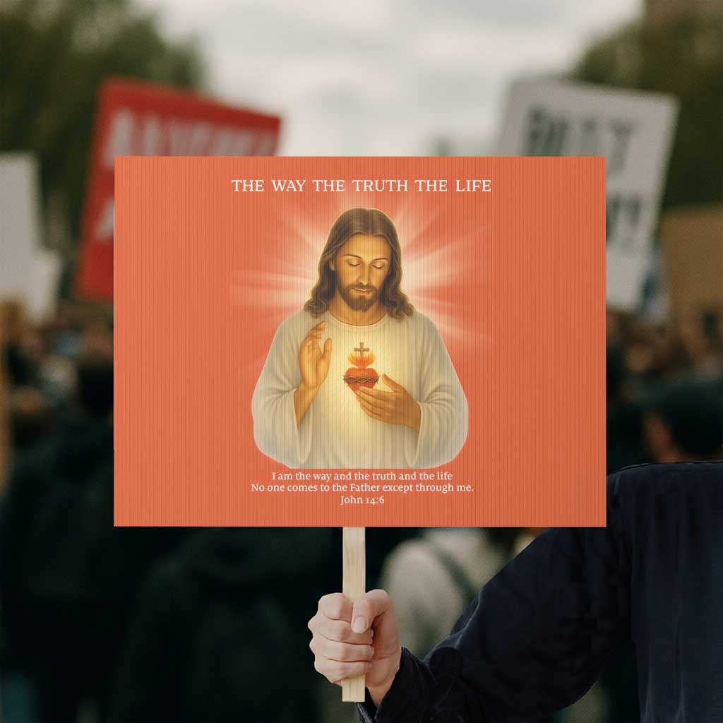 Jesus Christian Christmas Protest Sign Cross Bible Verse Inspirational - Wonder Print Shop