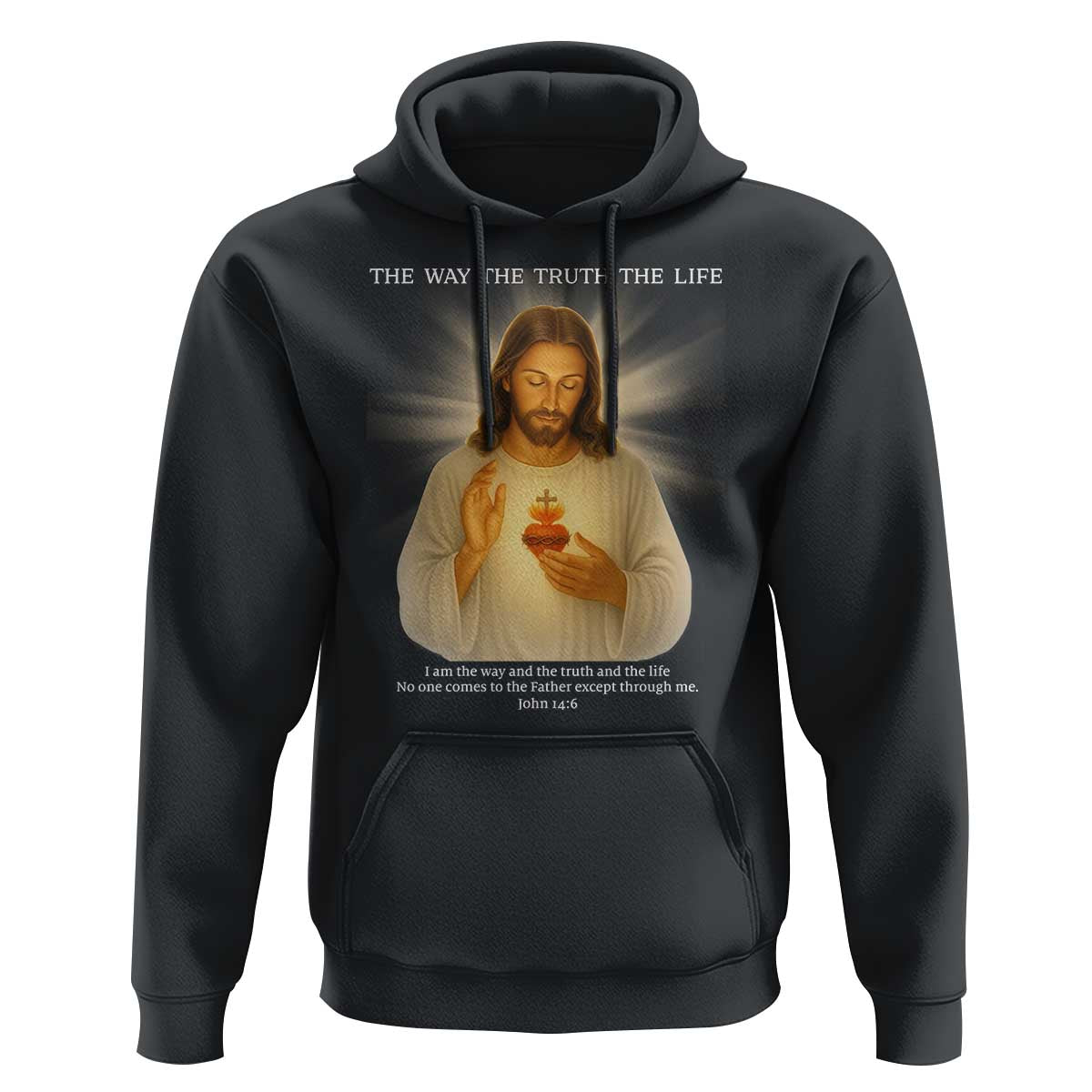 Jesus Christian Christmas Hoodie Cross Bible Verse Inspirational - Wonder Print Shop