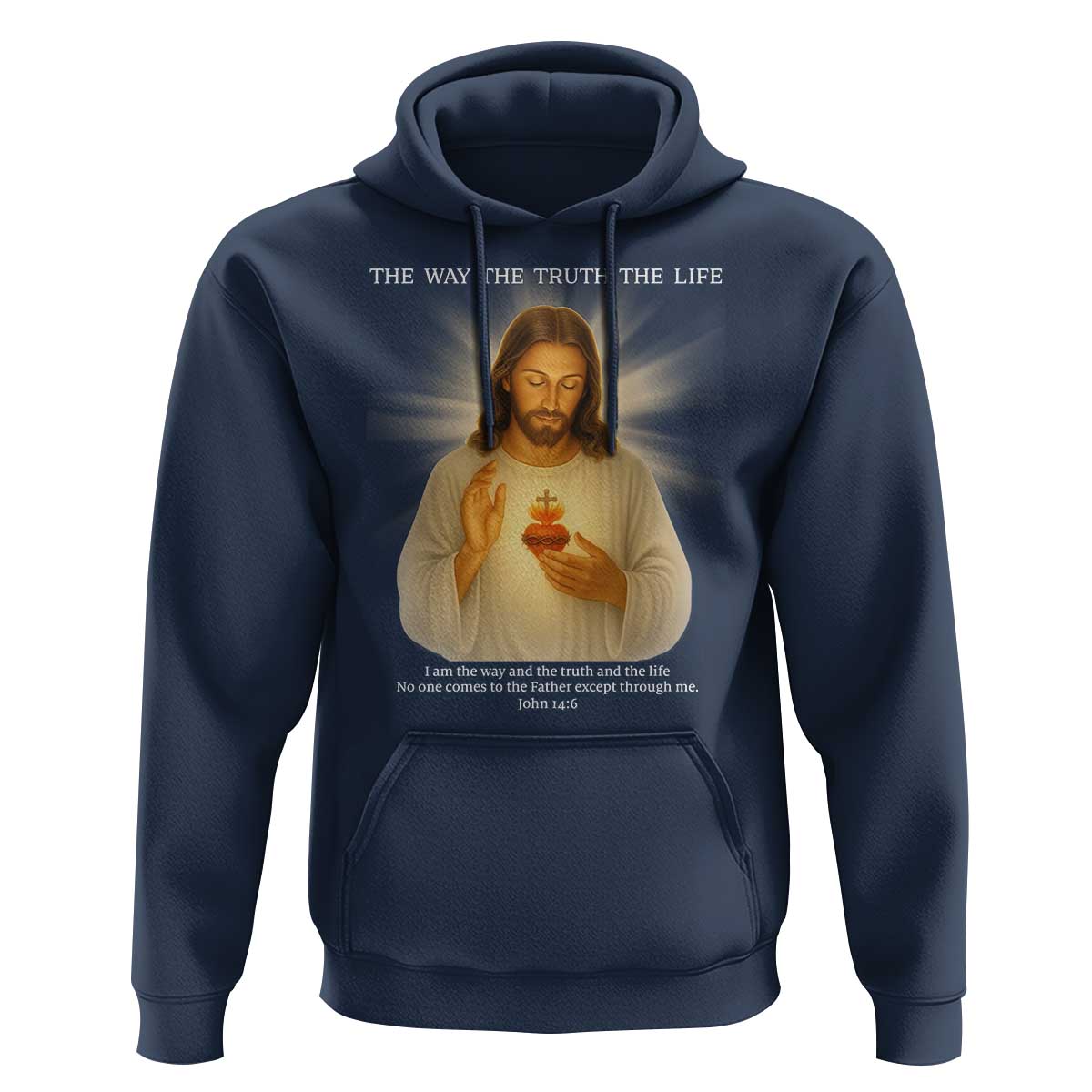 Jesus Christian Christmas Hoodie Cross Bible Verse Inspirational - Wonder Print Shop