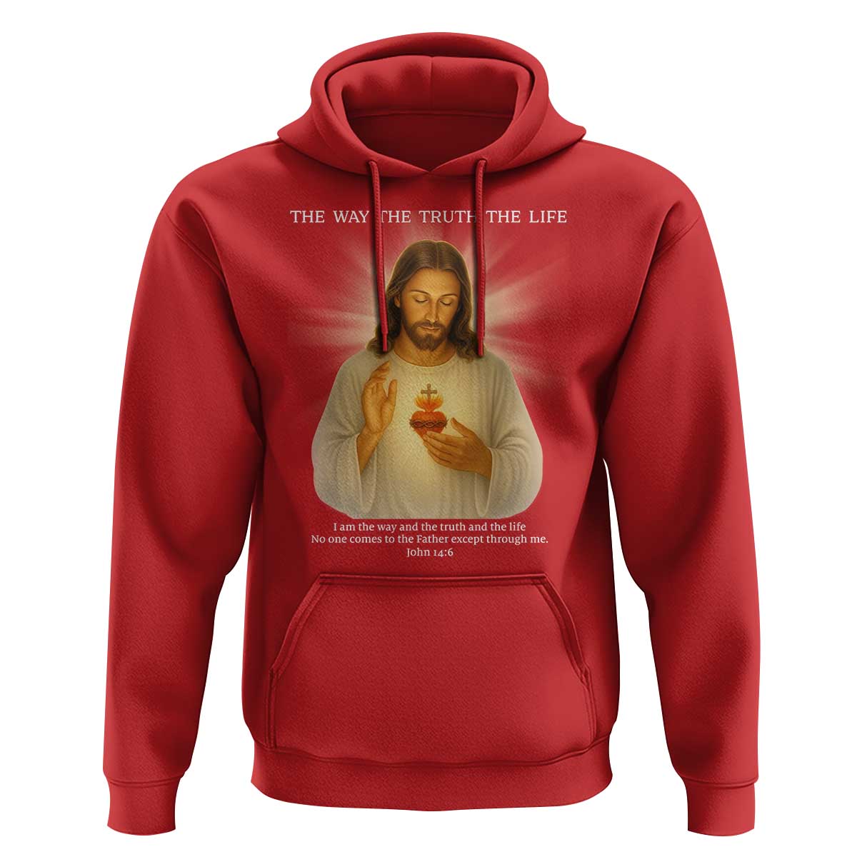 Jesus Christian Christmas Hoodie Cross Bible Verse Inspirational - Wonder Print Shop
