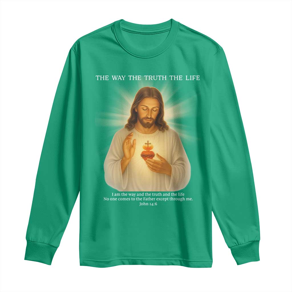 Jesus Christian Christmas Long Sleeve Shirt Cross Bible Verse Inspirational - Wonder Print Shop