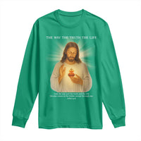 Jesus Christian Christmas Long Sleeve Shirt Cross Bible Verse Inspirational - Wonder Print Shop