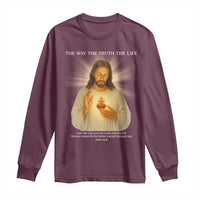 Jesus Christian Christmas Long Sleeve Shirt Cross Bible Verse Inspirational - Wonder Print Shop