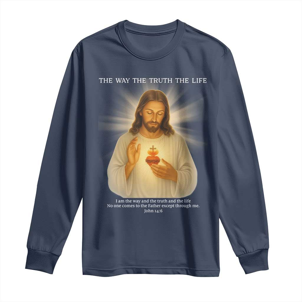 Jesus Christian Christmas Long Sleeve Shirt Cross Bible Verse Inspirational - Wonder Print Shop