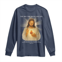 Jesus Christian Christmas Long Sleeve Shirt Cross Bible Verse Inspirational - Wonder Print Shop