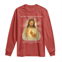 Jesus Christian Christmas Long Sleeve Shirt Cross Bible Verse Inspirational - Wonder Print Shop