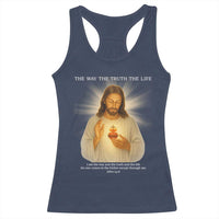 Jesus Christian Christmas Racerback Tank Top Cross Bible Verse Inspirational - Wonder Print Shop