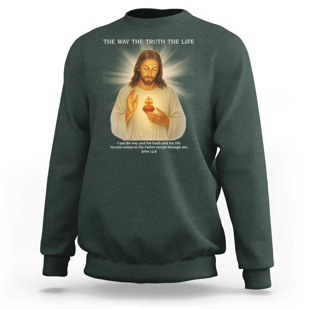 Jesus Christian Christmas Sweatshirt Cross Bible Verse Inspirational - Wonder Print Shop