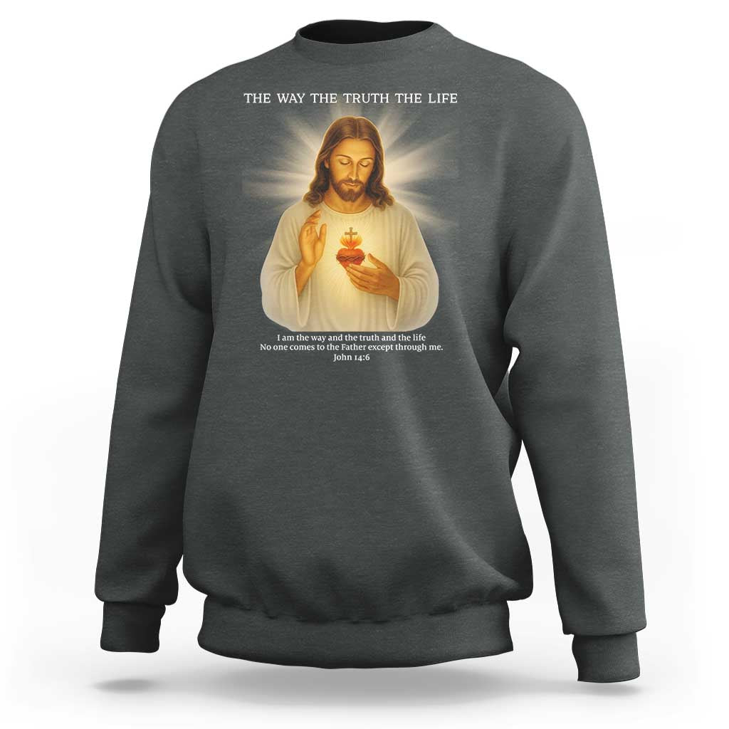 Jesus Christian Christmas Sweatshirt Cross Bible Verse Inspirational - Wonder Print Shop