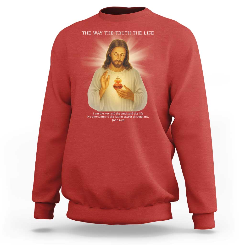 Jesus Christian Christmas Sweatshirt Cross Bible Verse Inspirational - Wonder Print Shop