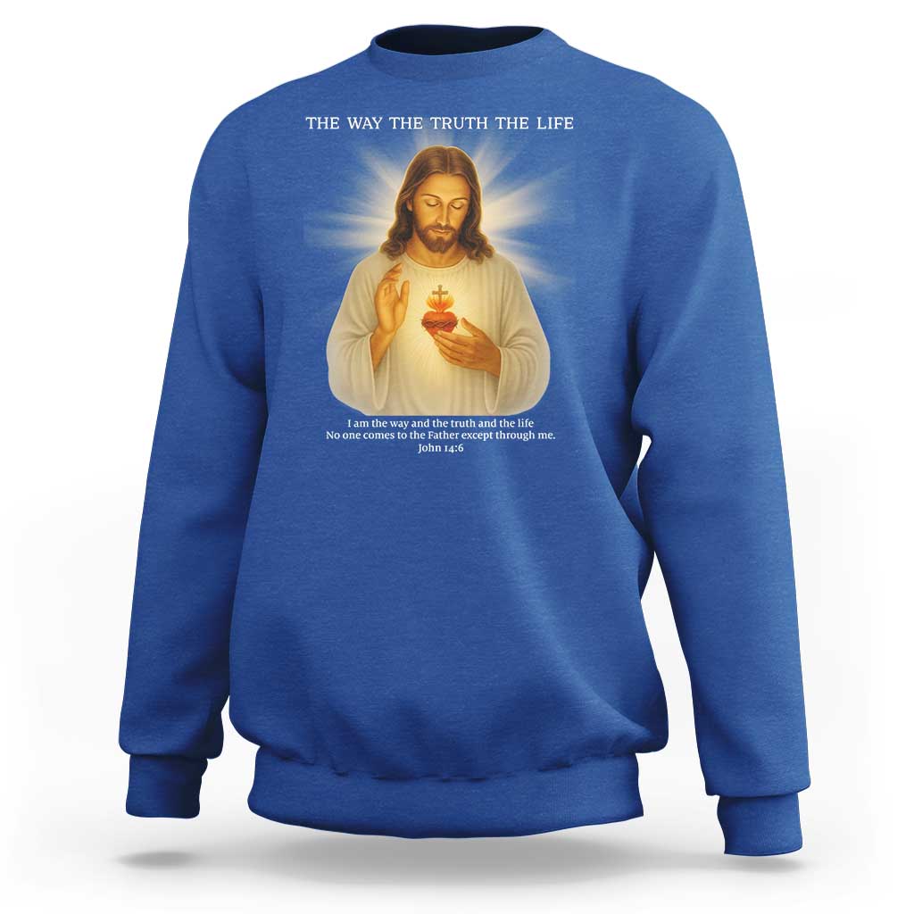 Jesus Christian Christmas Sweatshirt Cross Bible Verse Inspirational - Wonder Print Shop