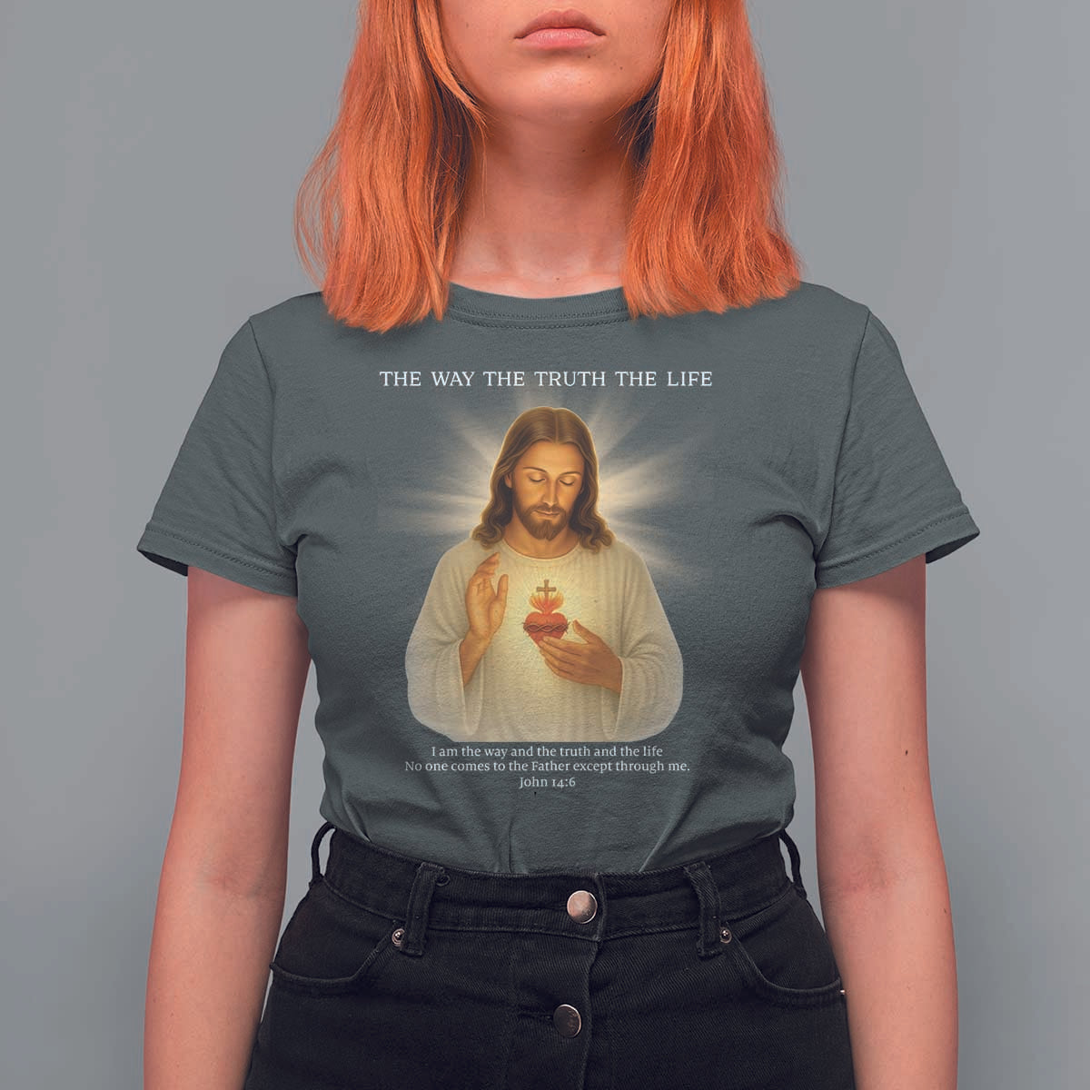 Jesus Christian Christmas T Shirt For Women Cross Bible Verse Inspirational - Wonder Print Shop