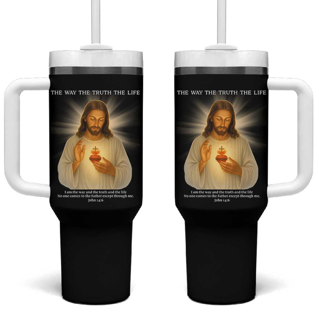 Jesus Christian Christmas Tumbler With Handle Cross Bible Verse Inspirational - Wonder Print Shop
