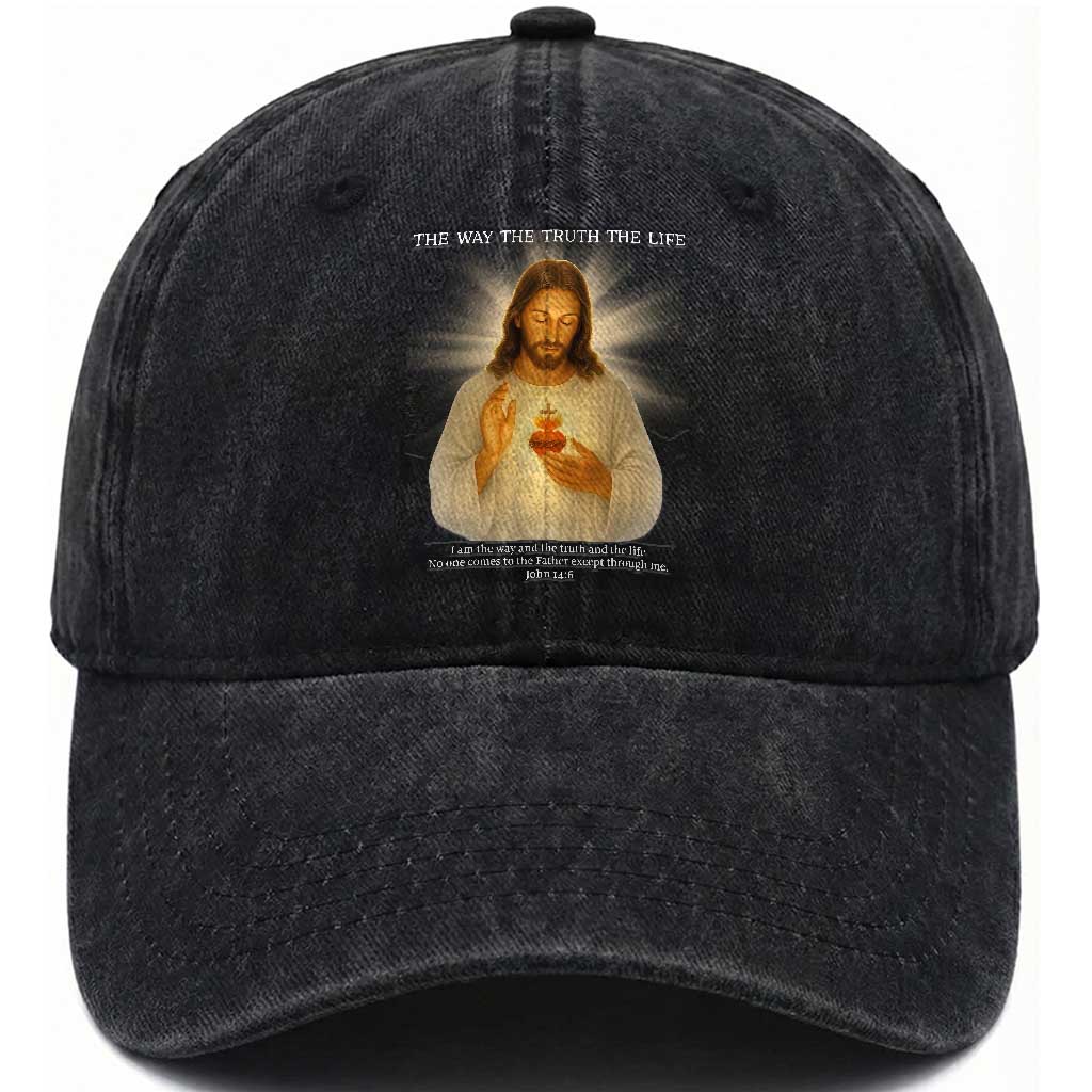 Jesus Christian Christmas Washed Cotton Baseball Cap Cross Bible Verse Inspirational