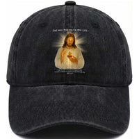 Jesus Christian Christmas Washed Cotton Baseball Cap Cross Bible Verse Inspirational