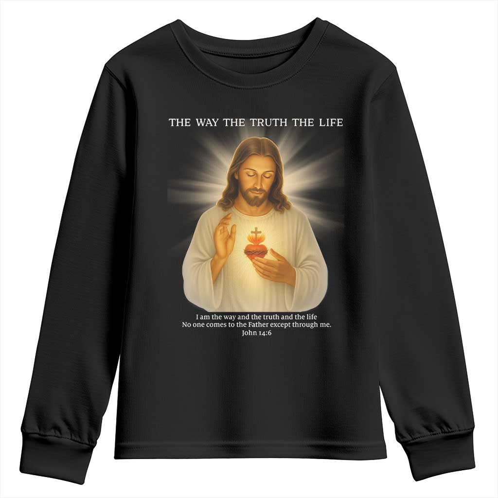 Jesus Christian Christmas Youth Sweatshirt Cross Bible Verse Inspirational - Wonder Print Shop
