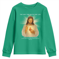 Jesus Christian Christmas Youth Sweatshirt Cross Bible Verse Inspirational - Wonder Print Shop