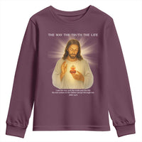 Jesus Christian Christmas Youth Sweatshirt Cross Bible Verse Inspirational - Wonder Print Shop