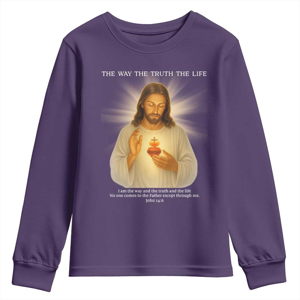 Jesus Christian Christmas Youth Sweatshirt Cross Bible Verse Inspirational - Wonder Print Shop