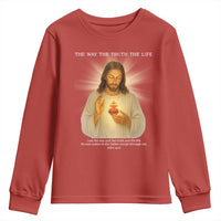 Jesus Christian Christmas Youth Sweatshirt Cross Bible Verse Inspirational - Wonder Print Shop